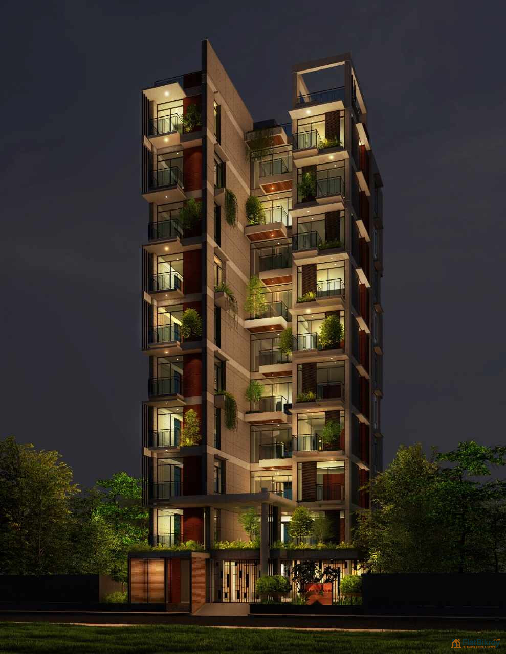 1950 sft flat for sale, Bashundhara j block